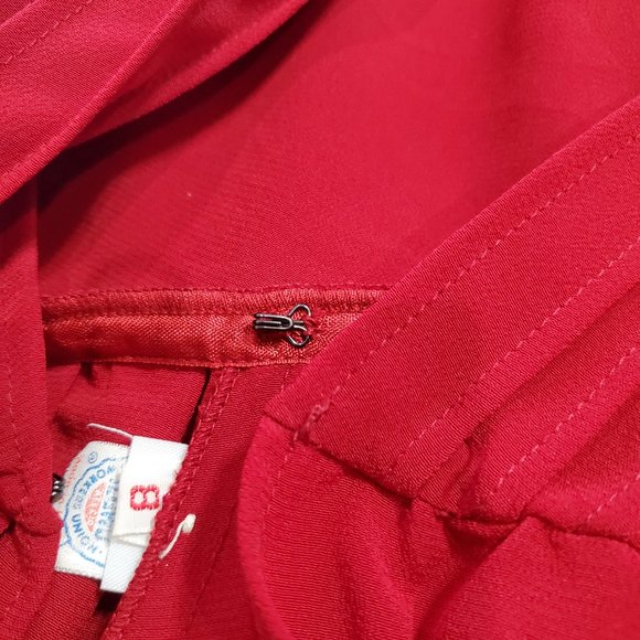 Vintage 1970's Albert Nipon Pleated Wrap Dress - Burgundy/Maroon/Long Sleeves - Picture 9 of 12